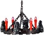 Chandelier with Red Candles