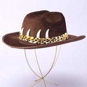 Cowboy Hat with Teeth - Brown