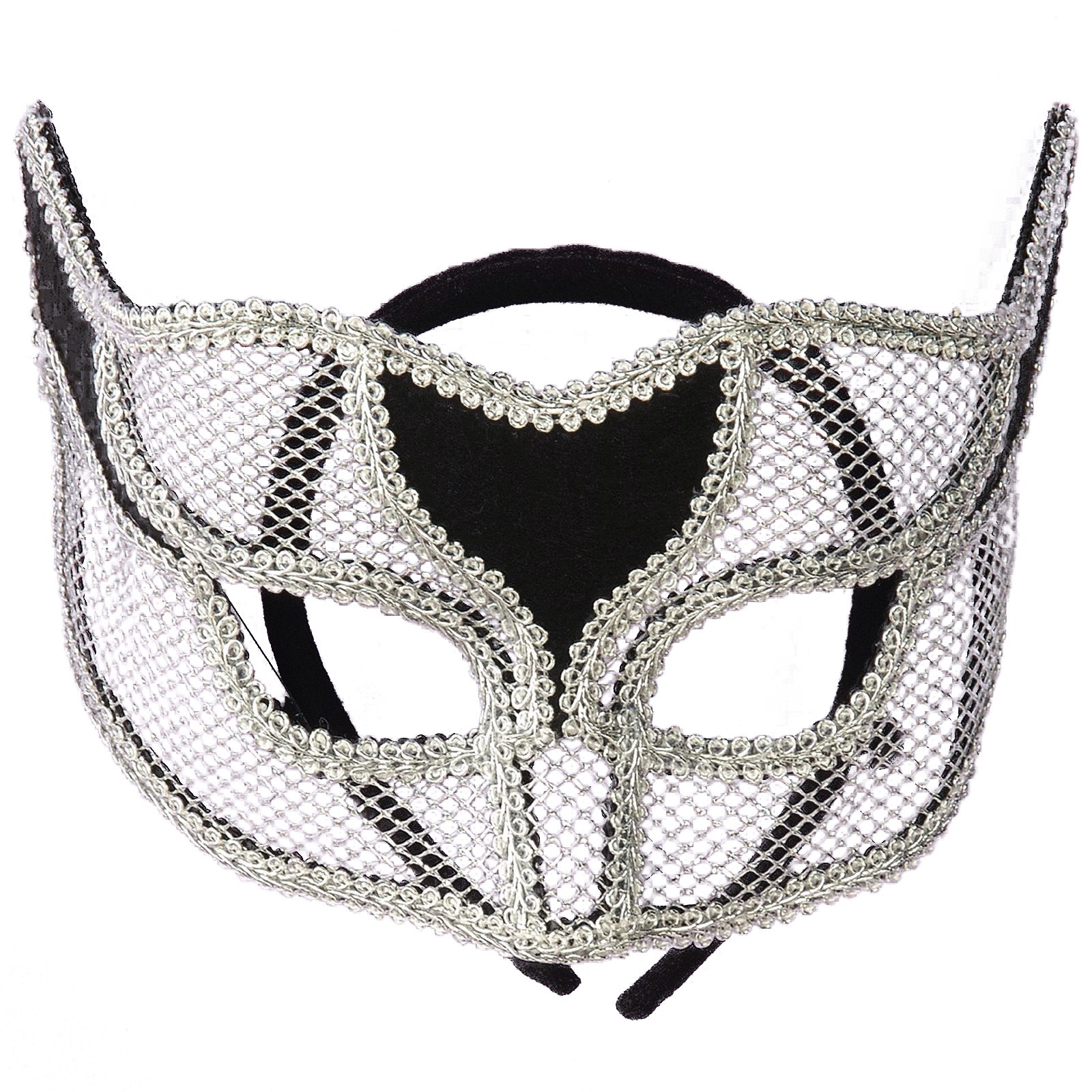 Silver Netted Mask