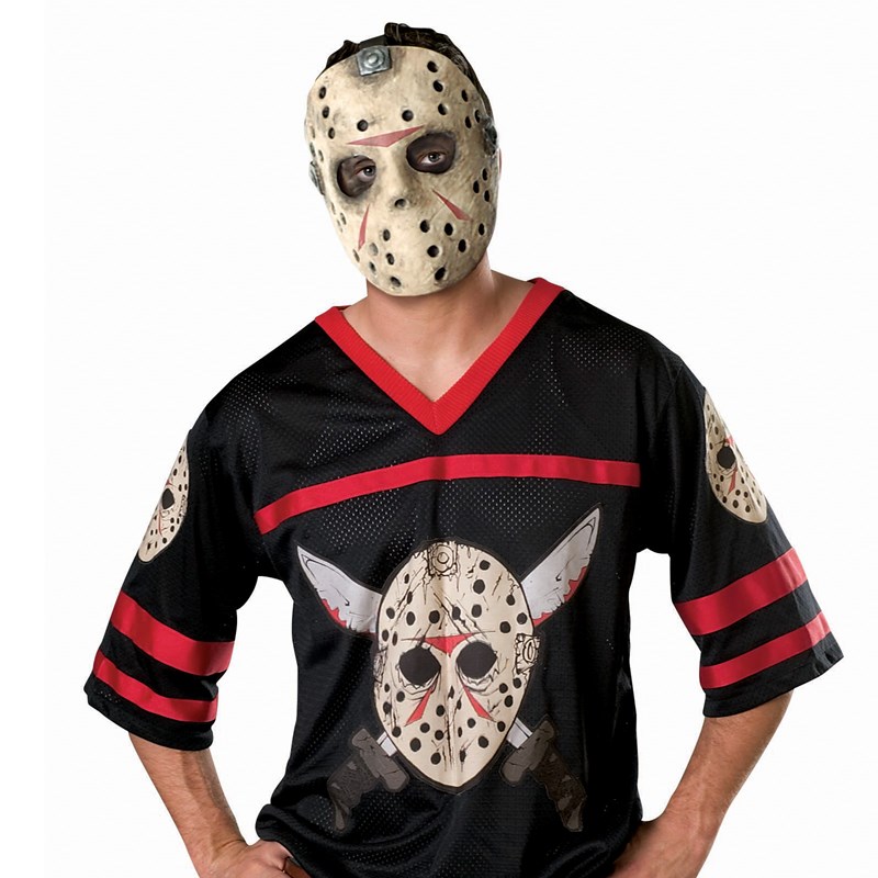 Friday the 13th Jason Hockey Jersey with Mask Adult Costume for the 2022 Costume season.