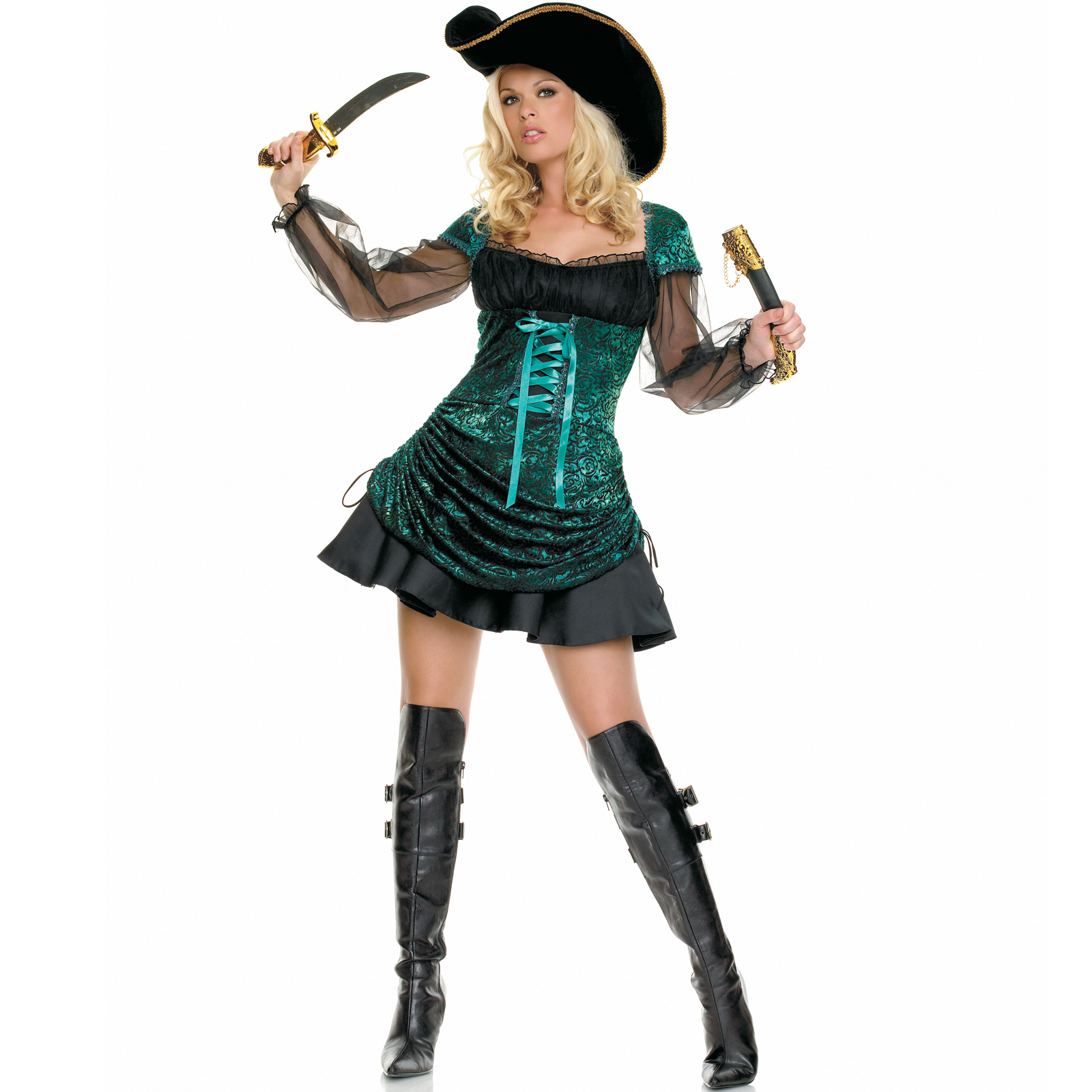 Jewel Of The Sea Treasure Hunter Pirate Buccaneer Attire Costume Adult Women