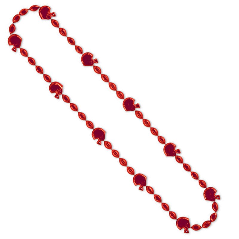 Red Football Beads 36