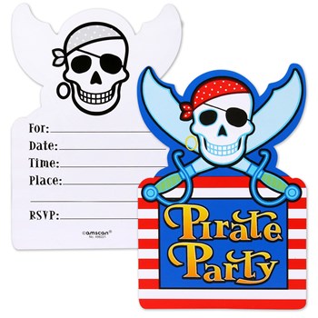 Pirate Party Invitations (8 count)