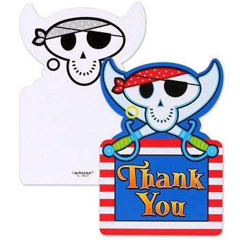 Pirate Party Thank You Postcards (8 count)