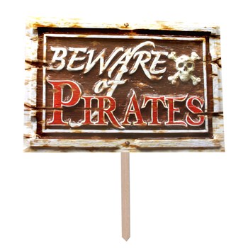 Beware Of Pirates 3D Art-Form Yard Sign