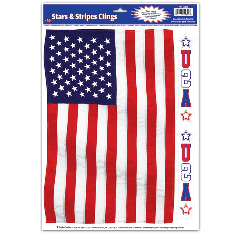 American Flag Window Cling for the 2022 Costume season.