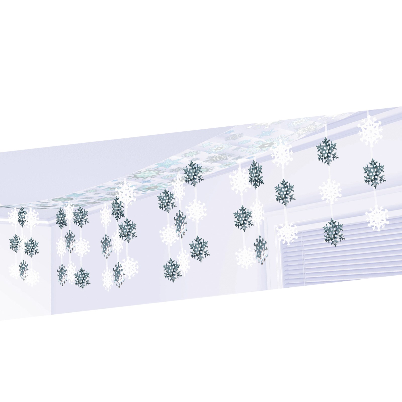 10 Let It Snow Foil Ceiling Decoration for the 2022 Costume season.