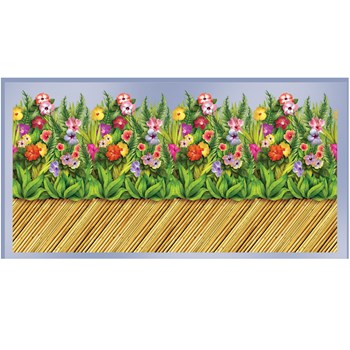 30' Tropical Flower & Bamboo Wall Border Roll