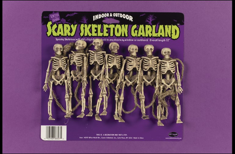 Scary Skeleton Garland for the 2022 Costume season.