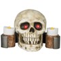 Skull Candle Holder with LED Eyes