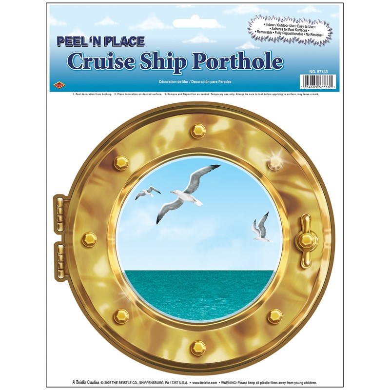 Peel N Place Cruise Ship Porthole for the 2022 Costume season.