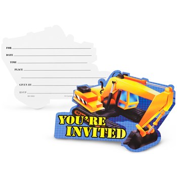 Under Construction Invitations (8 count)