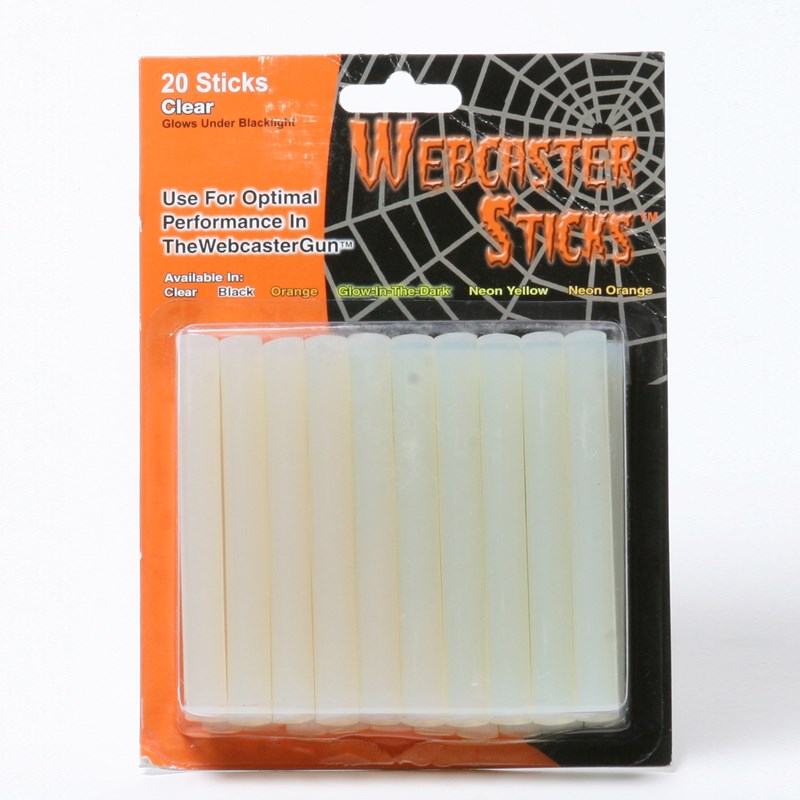 Webcaster Clear Glow Sticks (20 count) for the 2022 Costume season.
