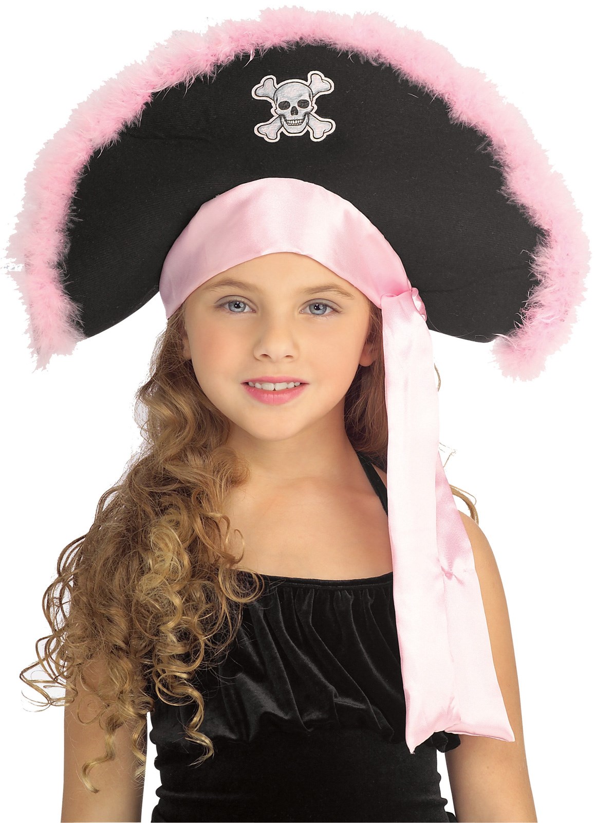 Girls Pirate Hat In Pink Child