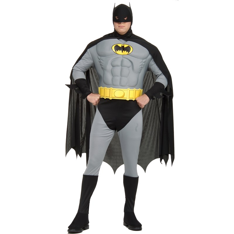 Muscle Chest Batman Adult Plus Costume for the 2022 Costume season.