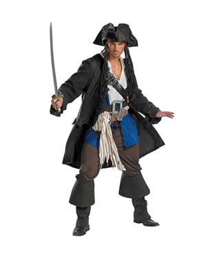 Pirates of the Caribbean - Captain Jack Sparrow Prestige Adult Costume