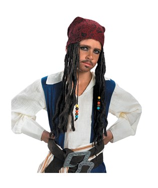 Pirates of the Caribbean - Captain Jack Sparrow Child Headband With Hair