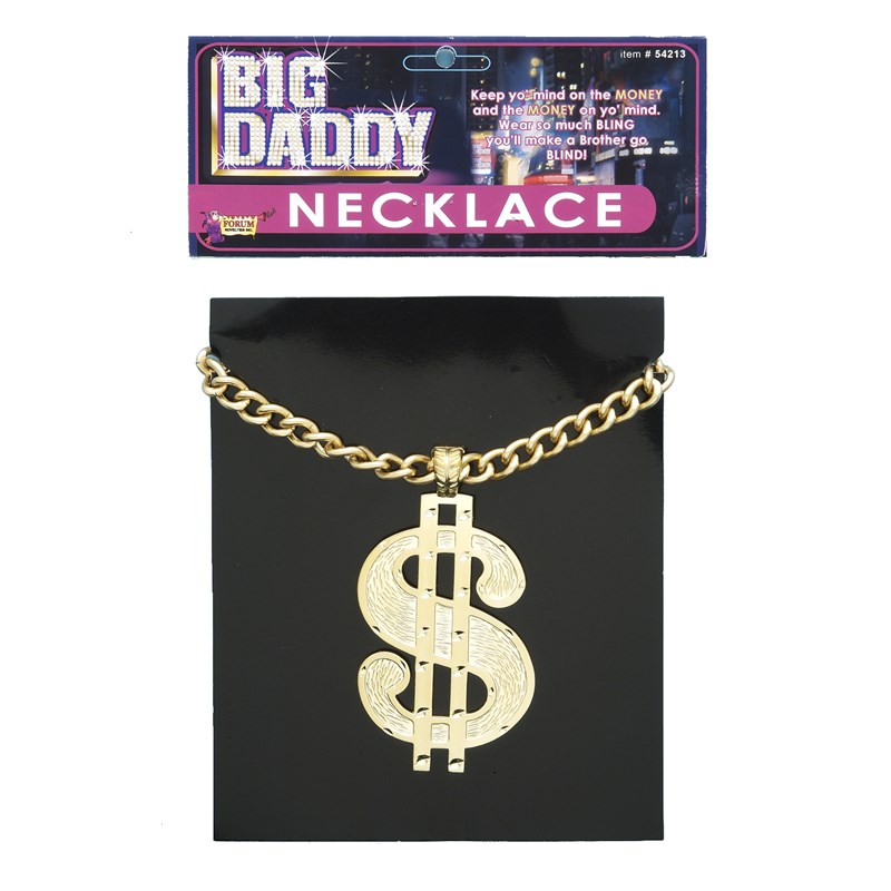 Necklace Dollar Sign Jumbo for the 2022 Costume season.
