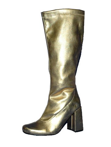 Stretch Go-Go Boots Gold Women