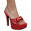 Sexy Red Sequin Slide Shoes Women