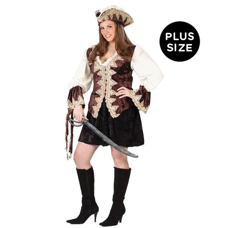 Royal Lady Pirate Adult Plus Costume for the 2022 Costume season.