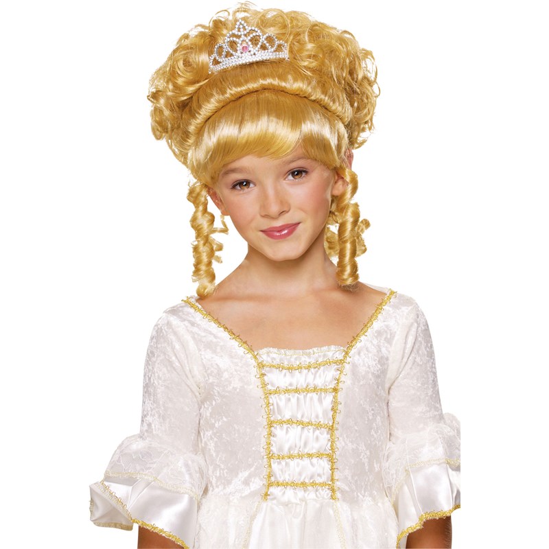 Blonde Child Wig with Tiara for the 2022 Costume season.