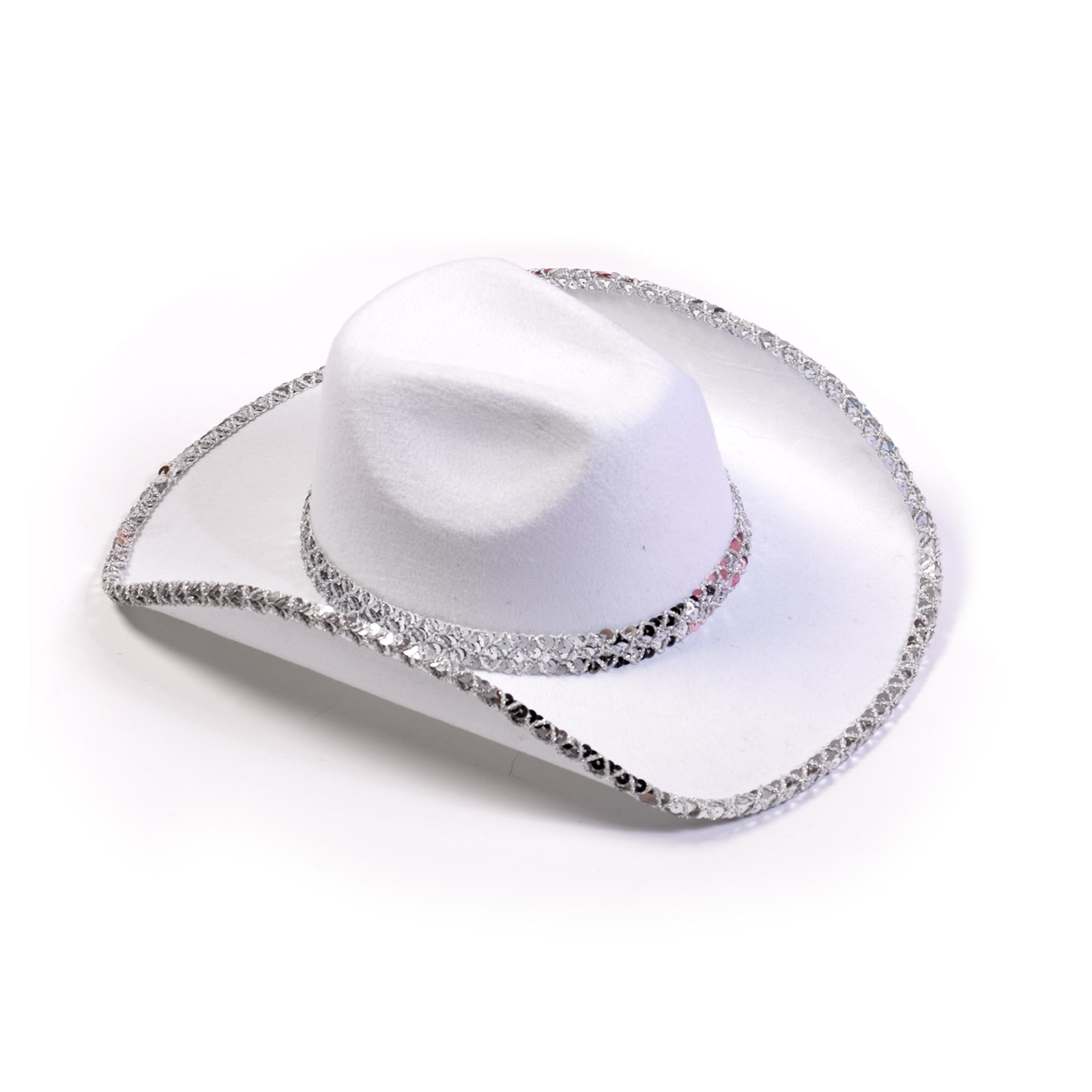 Sequin Cowboy Hat White