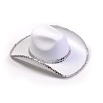 White Sequin Cowboy Hat