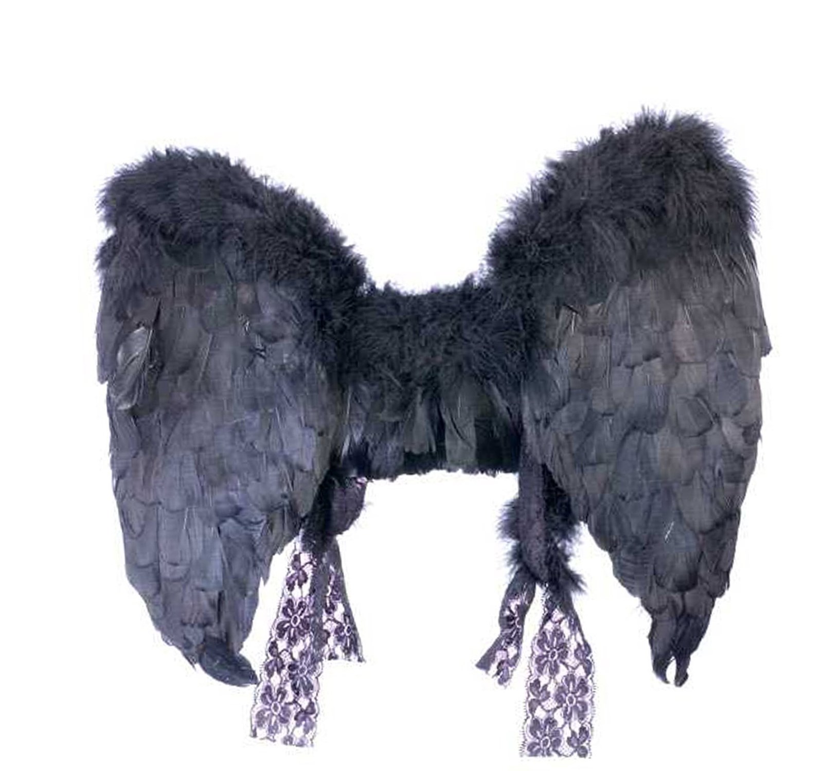 Adult Black Feather Angel Wings