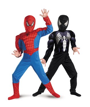 The Amazing Spider-Man Reversible Red to Black Muscle Chest Child Costume