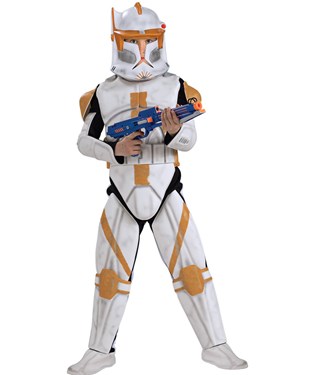 Star Wars Animated Deluxe Clone Trooper Commander Cody Child Costume