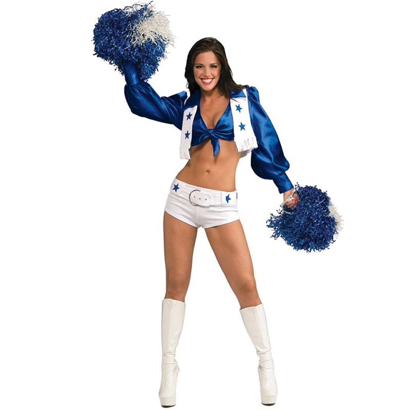 Dallas Cowboys Cheerleaders Deluxe Sexy Dallas Cowboys Cheerleader Adult Costume for the 2022 Costume season.