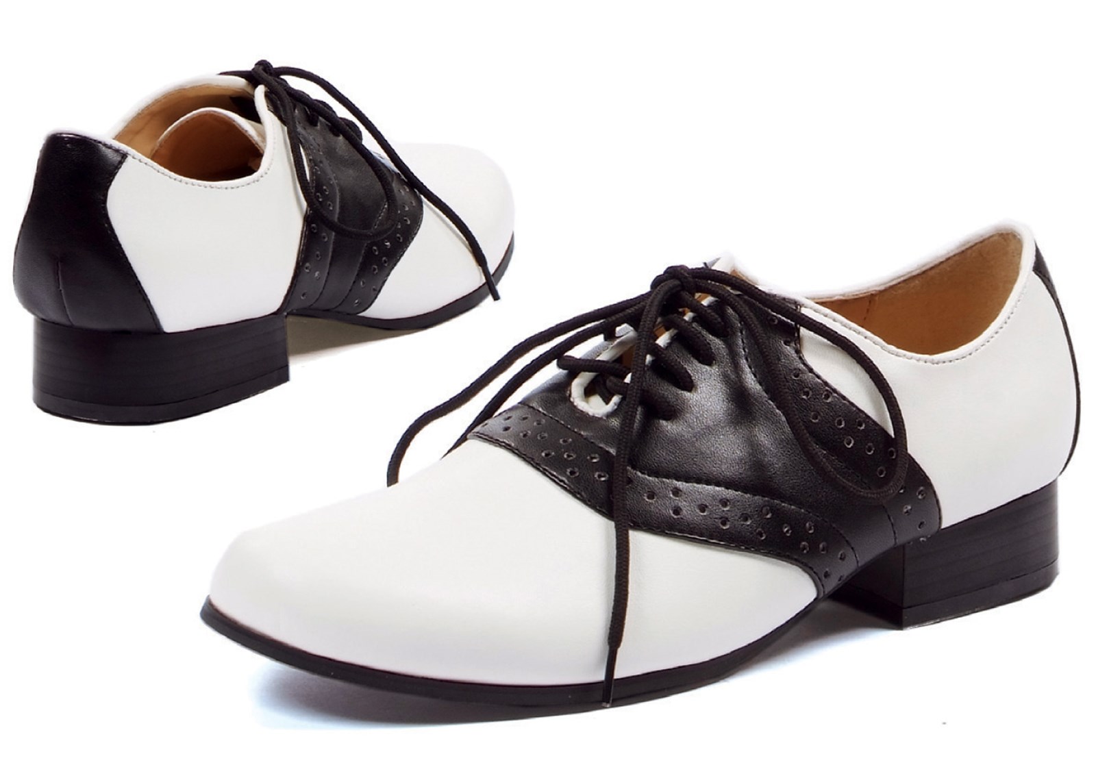 Saddle Black/White Adult Shoes