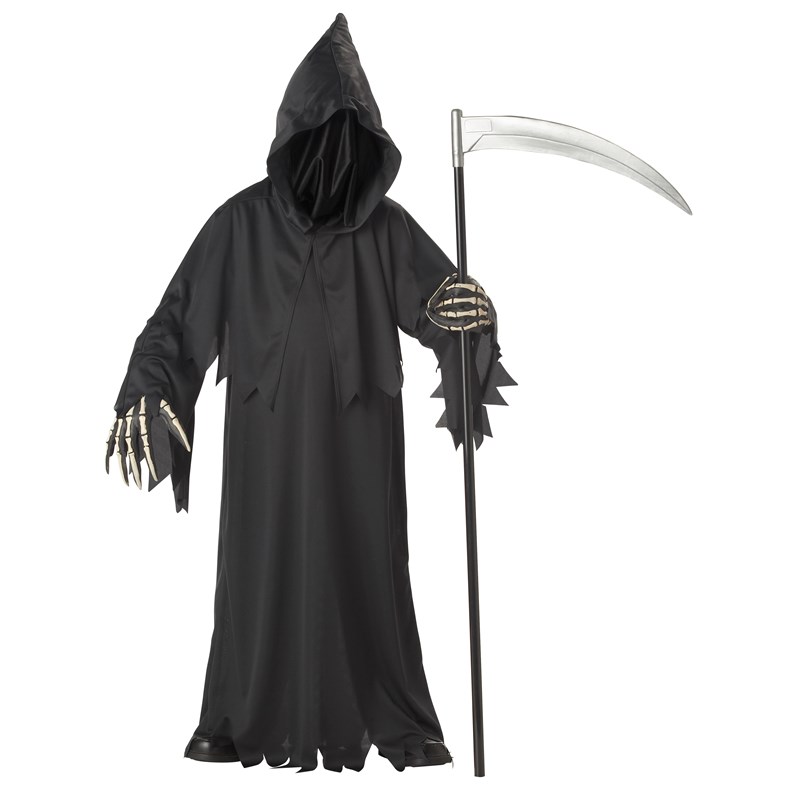 Grim Reaper Deluxe with Vinyl Hands Child Costume for the 2022 Costume season.