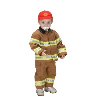 Jr. Fire Fighter Suit Tan Toddler Costume
