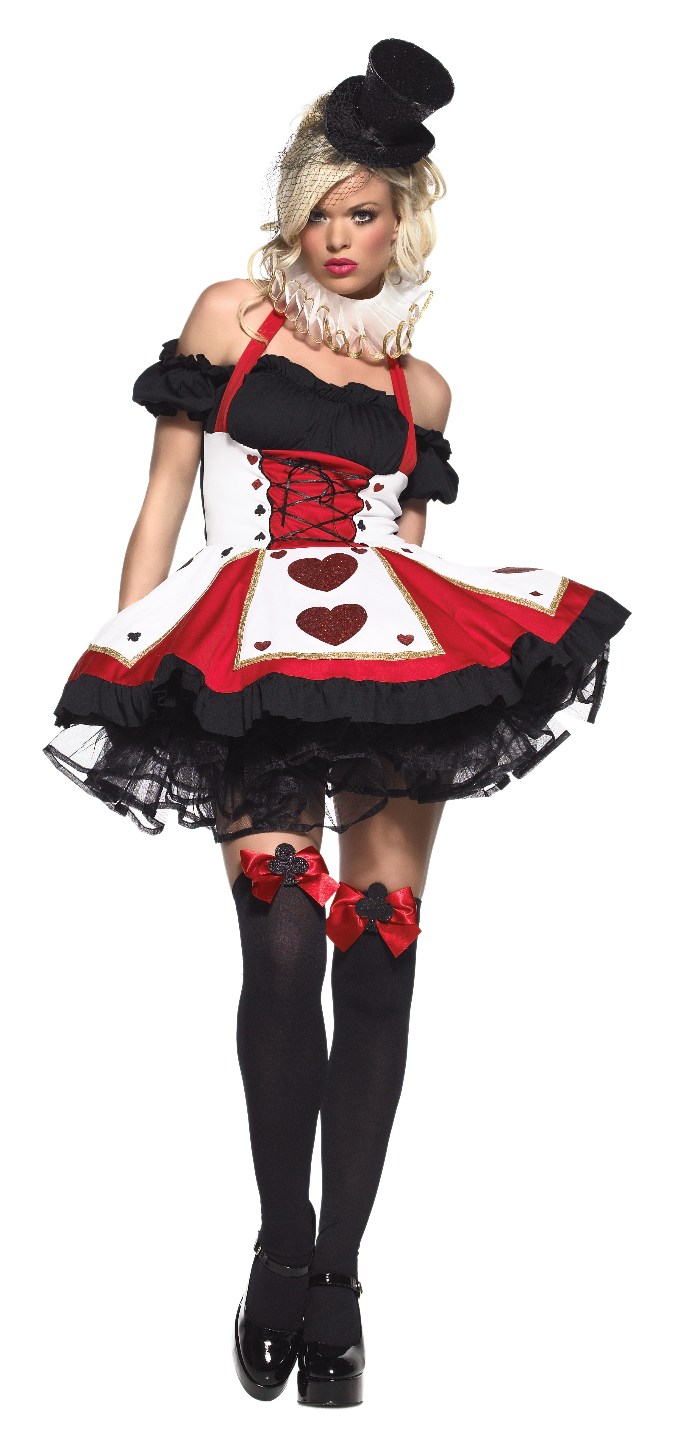 Halloween Costumes  Hatter on The Dark Heart Queen Costume Includes A Black  White And Red Mini