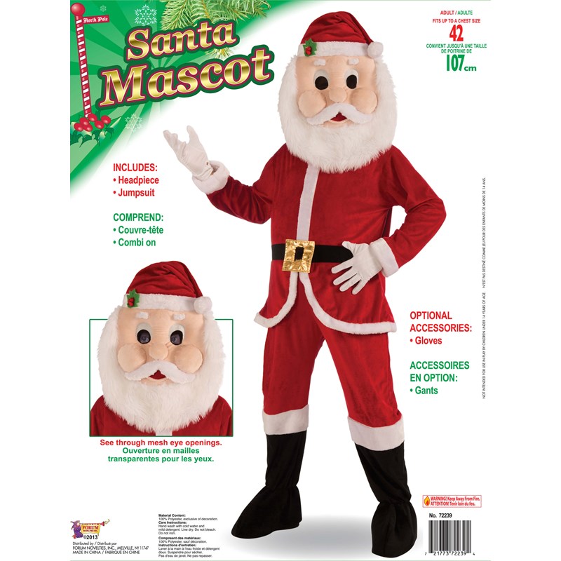 Santa Economy Mascot Adult Costume for the 2022 Costume season.