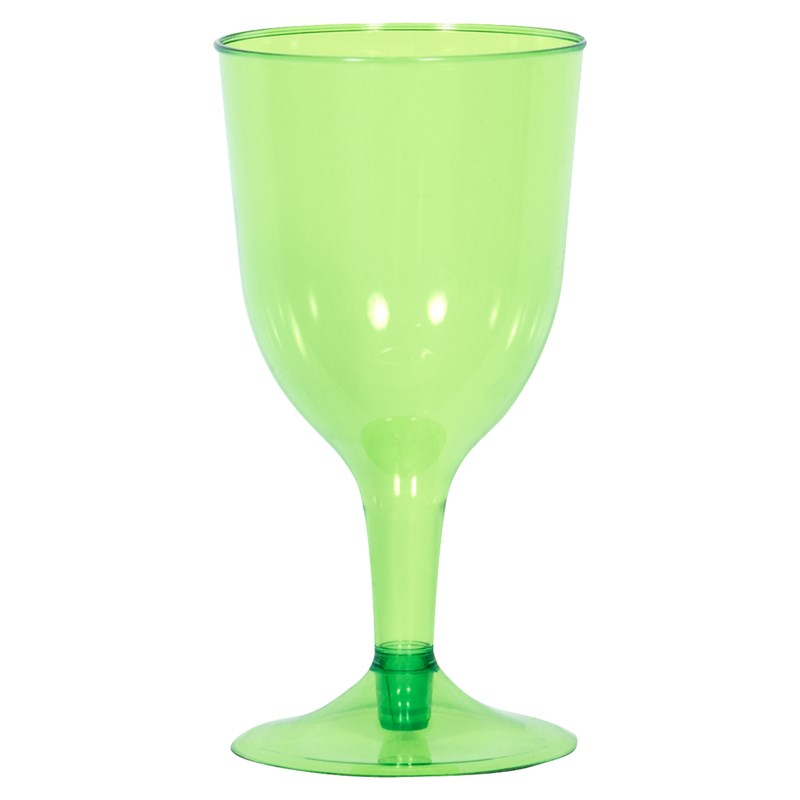 Green Plastic 8 oz. Wine Glasses (20 count) for the 2022 Costume season.