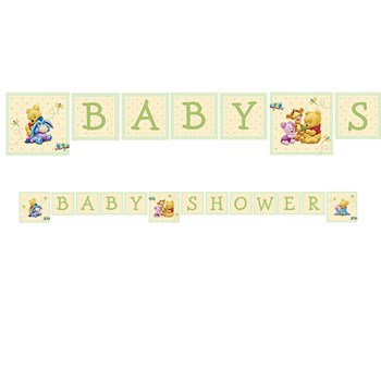 Pooh's Baby Days Plastic Banner