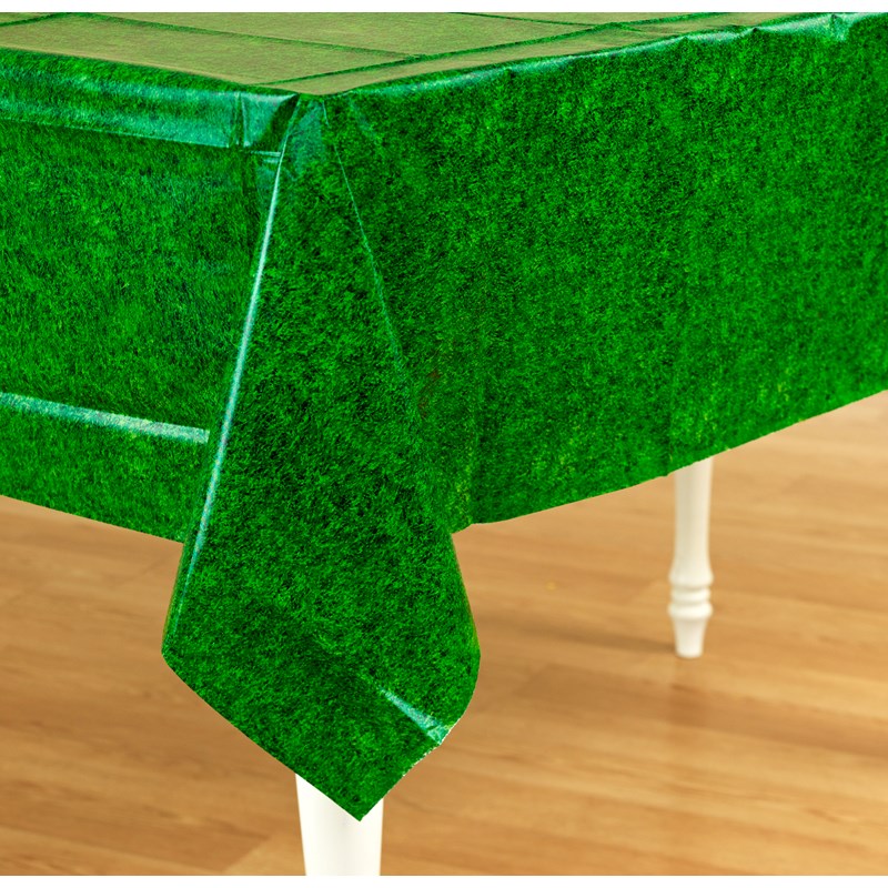 Green Grass Plastic Tablecover for the 2022 Costume season.