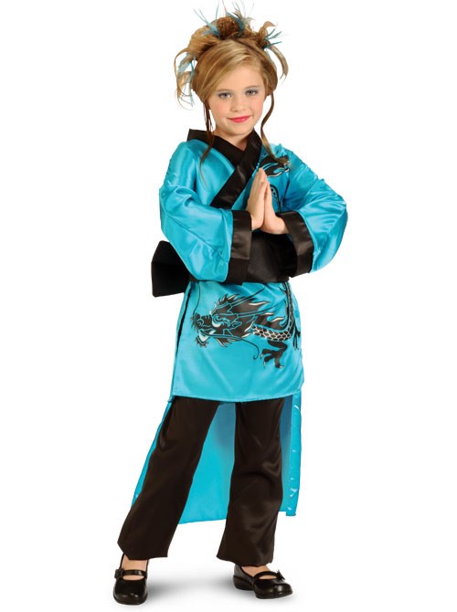 Teal Dragon Child Costume for the 2022 Costume season.