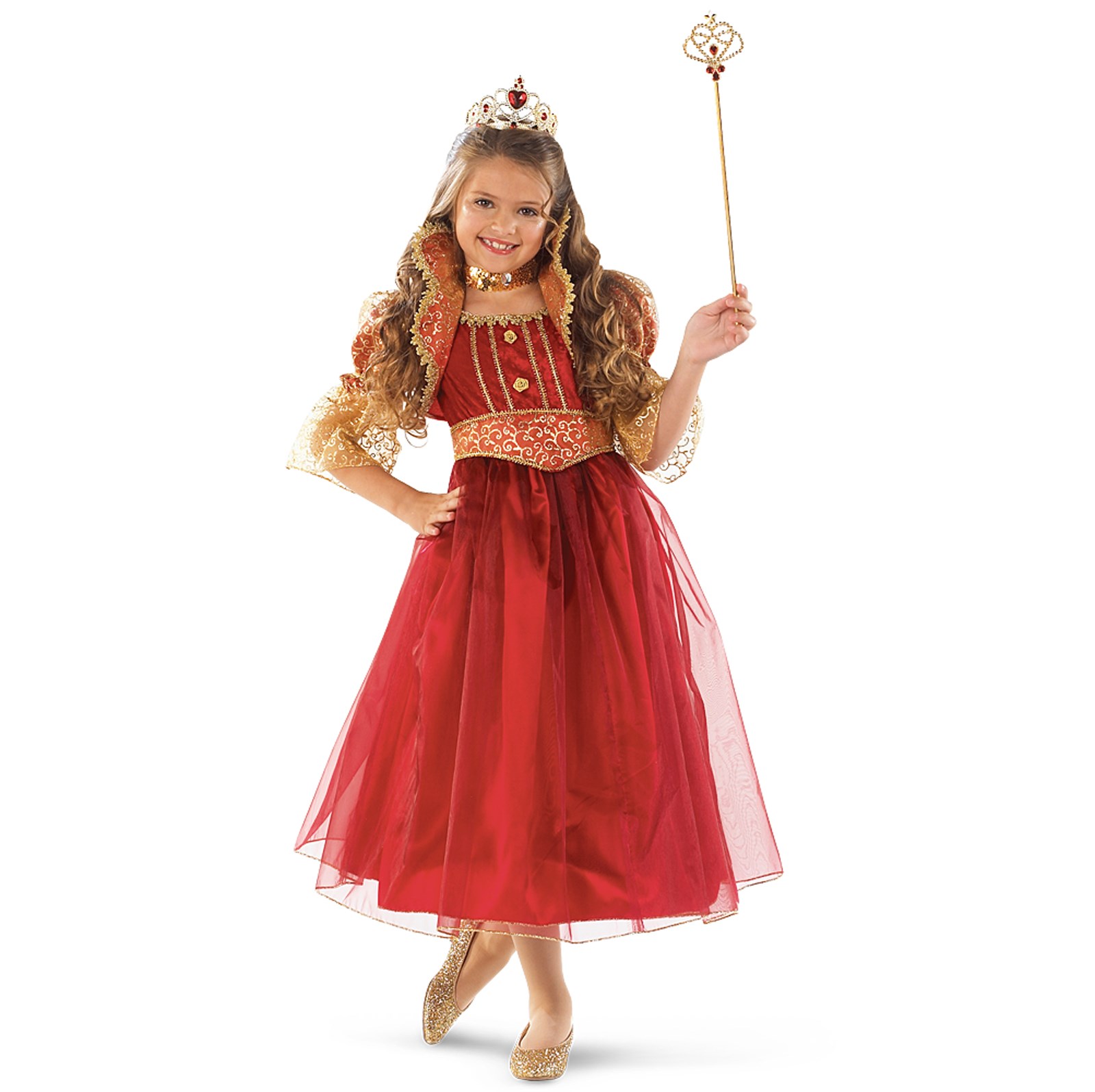 Red and Gold Princess Child Costume