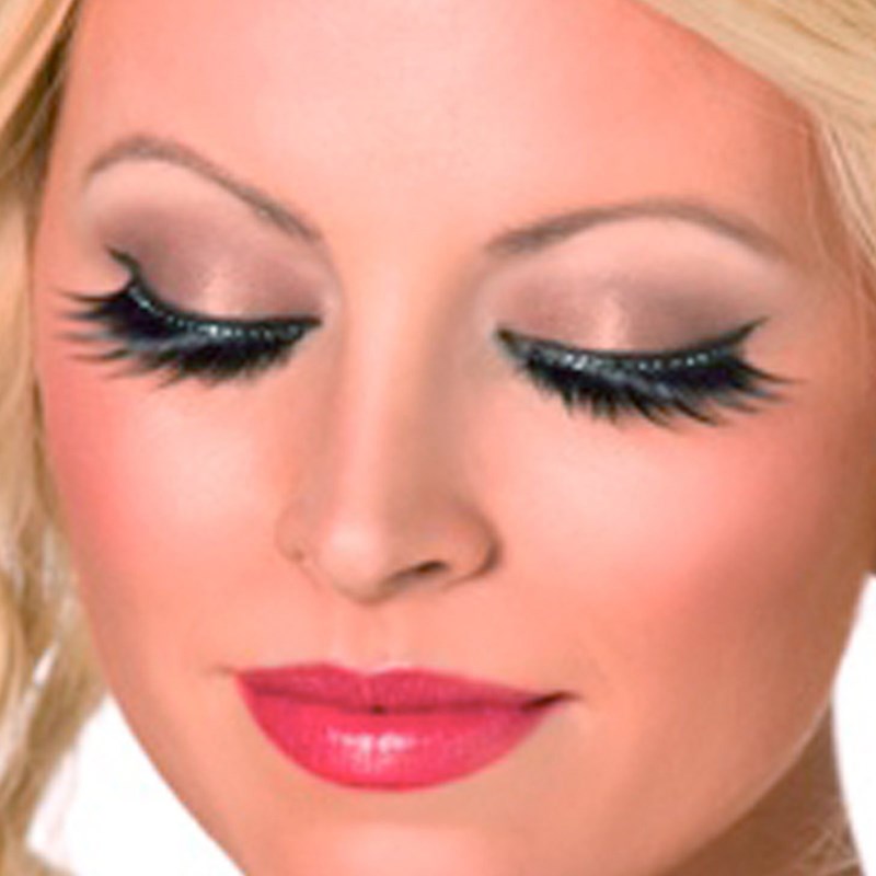 Eyelashes with Black Crystals for the 2022 Costume season.
