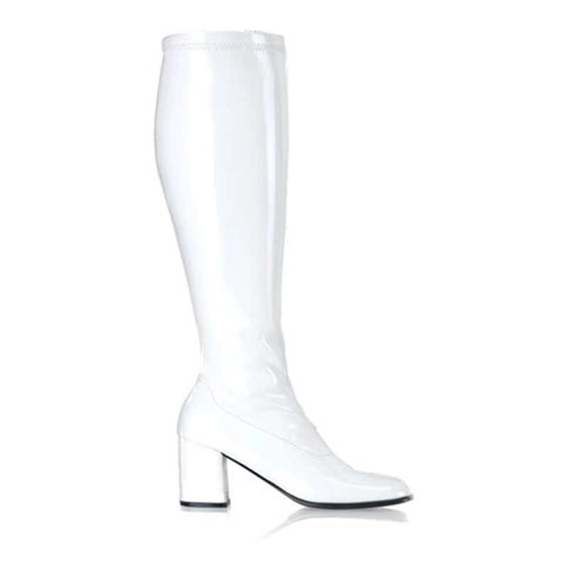 Gogo (White) Adult Boots   Wide Width for the 2022 Costume season.