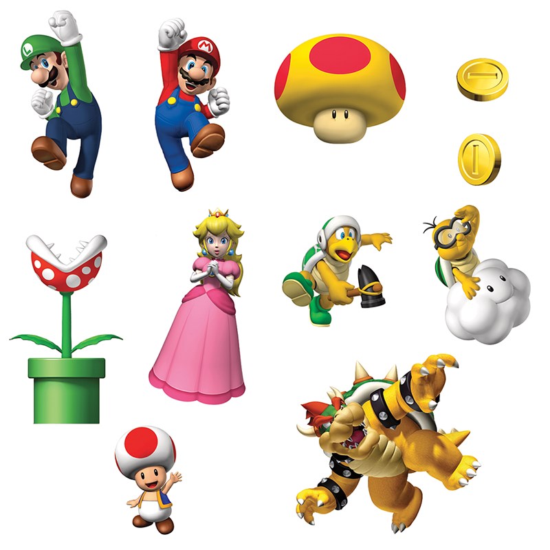 Super Mario Bros. Removable Wall Decorations for the 2022 Costume season.