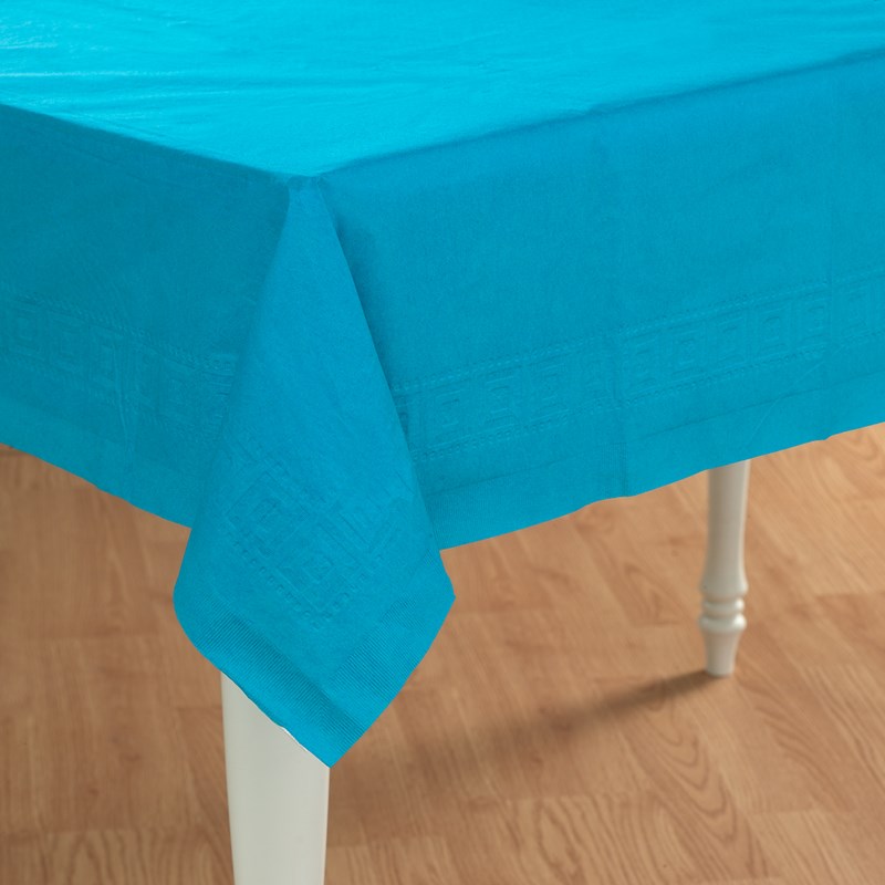 Turquoise Paper Tablecover for the 2022 Costume season.