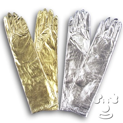 Gloves Elbow Metallic gold