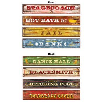 Western Sign Cutouts (4 count)