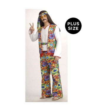 Hippie Man Adult Plus Costume