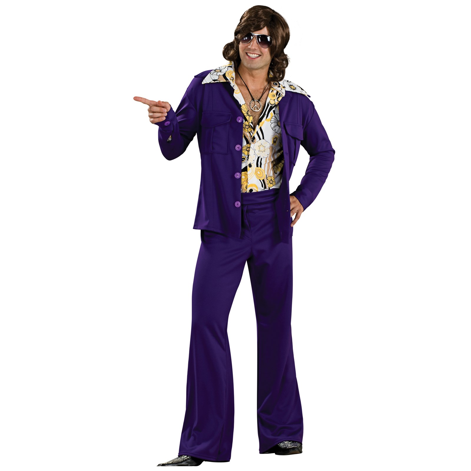 Leisure Suit Deluxe Purple Adult Costume